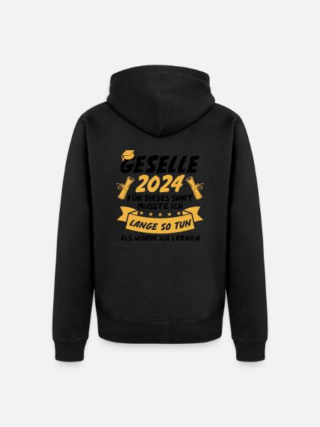 Geselle 2024 - Unisex Premium Bio Zip Hoodie - Schwarz