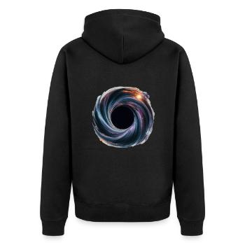 Beauté Cosmique Trou Noir - Veste à capuche bio Premium Unisexe - noir - Dos - Nico (187cm)