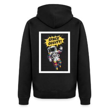 Space Oddity Space Adventure - Unisex Premium Organic Zip Hoodie - black - Back - Nico (187cm)