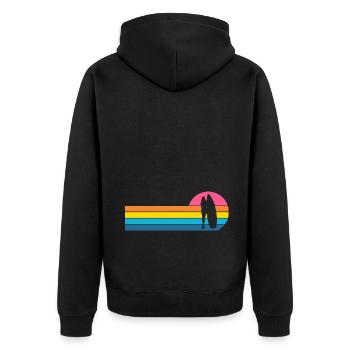 Surfeuse Surfeuse - Veste à capuche bio Premium Unisexe - noir - Dos - Nico (187cm)