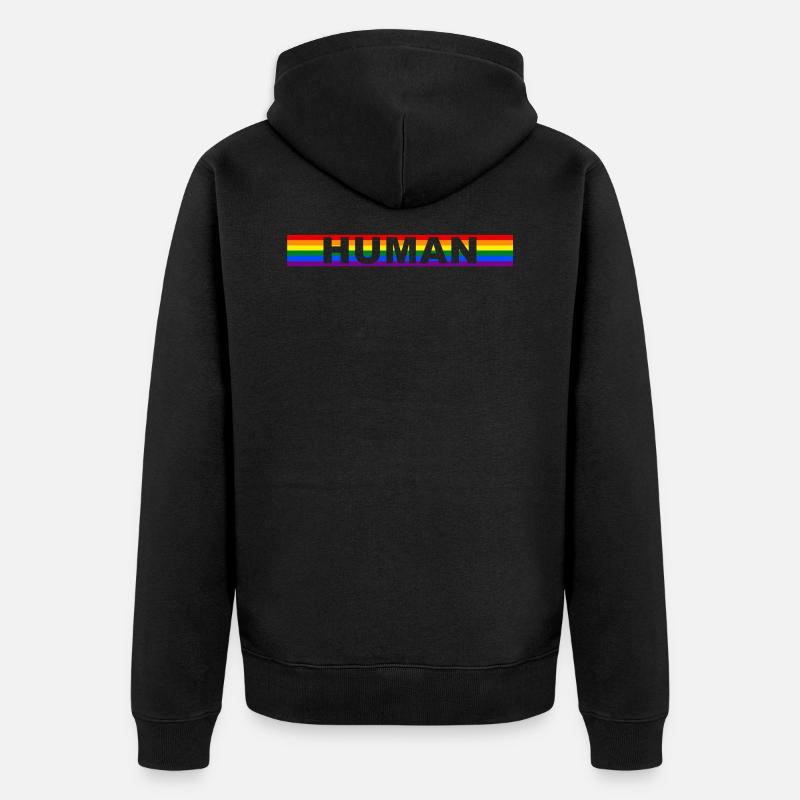 LGBT HUMAN - Veste à capuche bio Premium Unisexe - noir