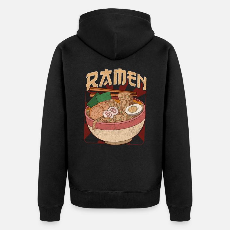 Un ramen japonais - Veste à capuche bio Premium Unisexe - noir