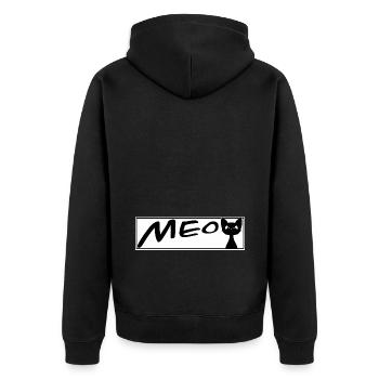 cute cat MEOW cats cat cat - Unisex Premium Organic Zip Hoodie - black - Back - Nico (187cm)
