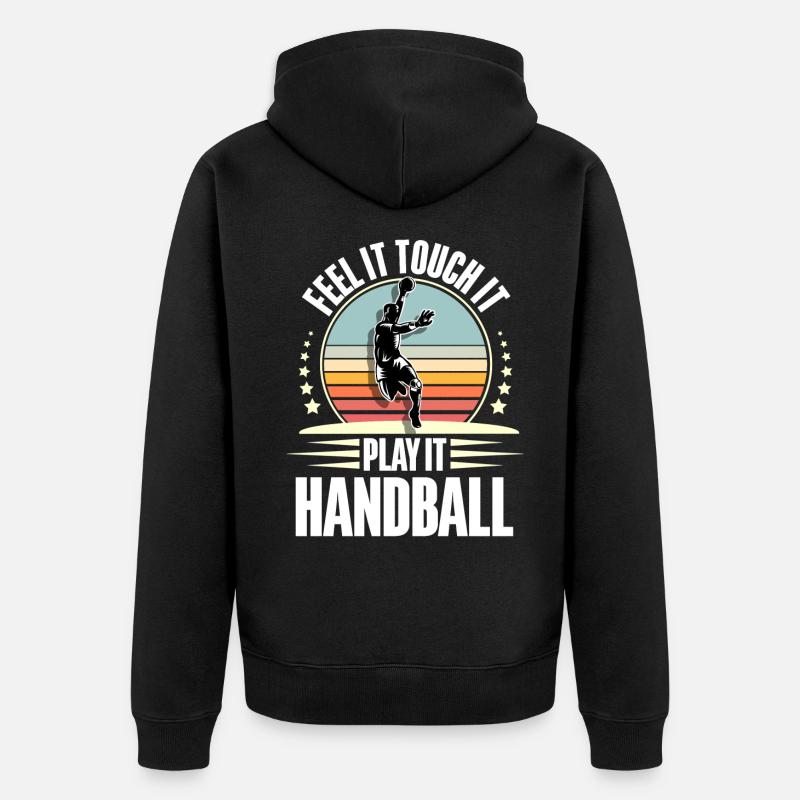 Handball Handballeur - Veste à capuche bio Premium Unisexe - noir