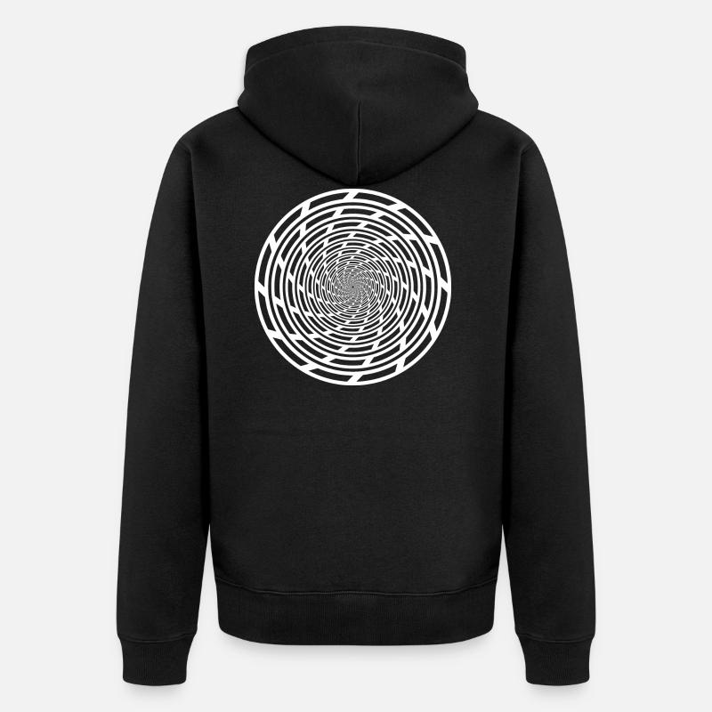 Tekno 23 Spiral - Veste à capuche bio Premium Unisexe - noir