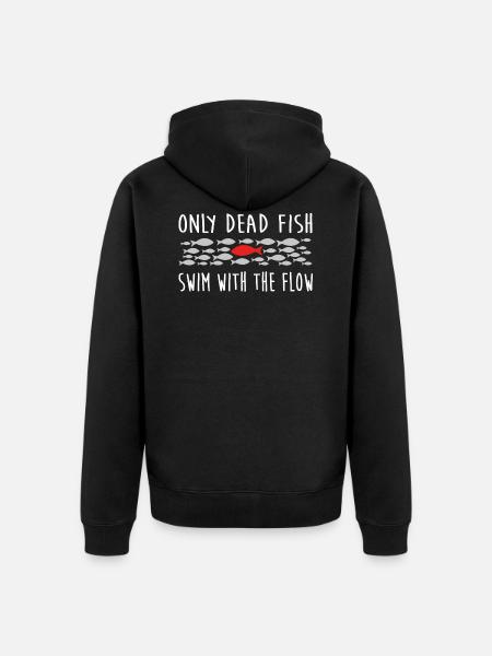 self-confidence - Unisex Premium Organic Zip Hoodie - black