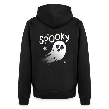Fantôme effrayant Halloween - Veste à capuche bio Premium Unisexe - noir - Dos - Nico (187cm)