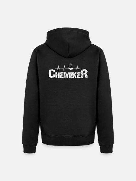 Chemiker - Unisex Premium Bio Zip Hoodie - Schwarz