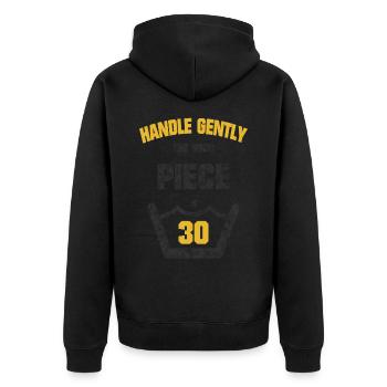 30 ans - Veste à capuche bio Premium Unisexe - noir - Dos - Nico (187cm)