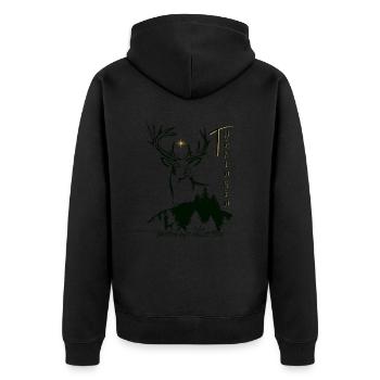 Le cœur vert de Thuringe-Allemagne - Veste à capuche bio Premium Unisexe - noir - Dos - Nico (187cm)