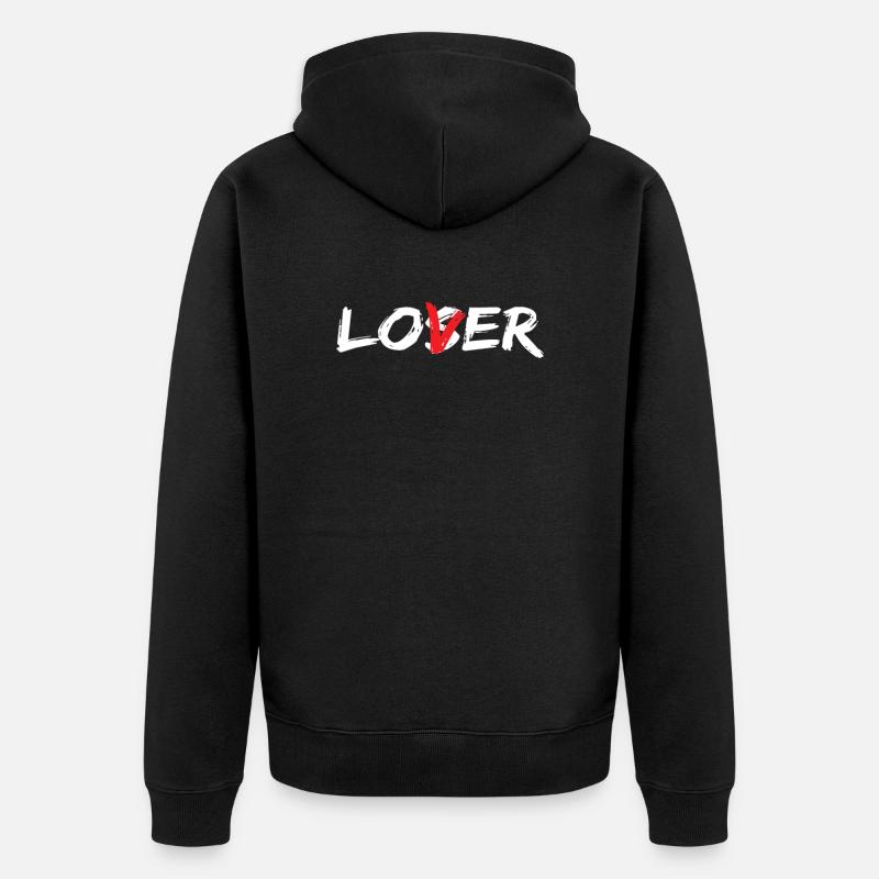 Loser Lover - Unisex Premium Bio Zip Hoodie - Schwarz