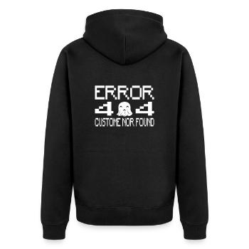 Error 404 Halloween Costume Not Found - Unisex Premium Bio Zip Hoodie - Schwarz - Hinten - Nico (187cm)