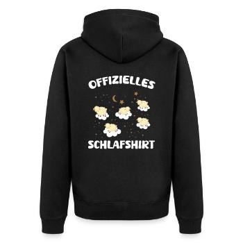 Chemise de nuit officielle Mouton Pyjama Pyjama - Veste à capuche bio Premium Unisexe - noir - Dos - Nico (187cm)