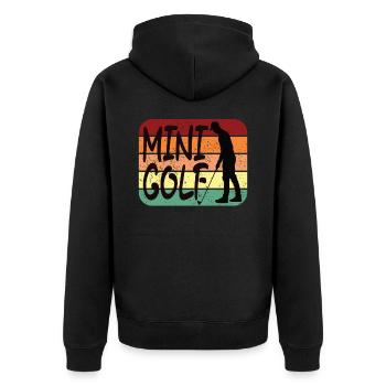 Golfers Golf Golf Vintage Golf - Unisex Premium Organic Zip Hoodie - black - Back - Nico (187cm)