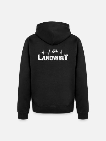 Landwirt - Unisex Premium Bio Zip Hoodie - Schwarz