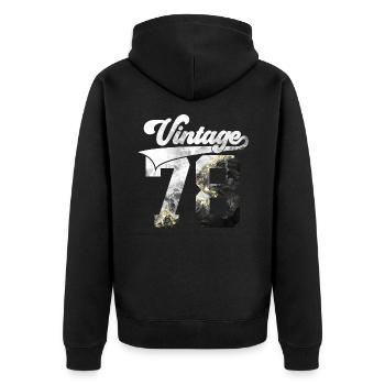 48TH BIRTHDAY VINTAGE 1978 - Unisex Premium Organic Zip Hoodie - black - Back - Nico (187cm)