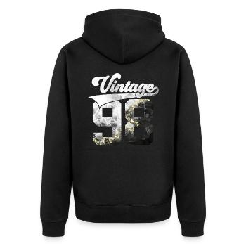 28E ANNIVERSAIRE MILLÉSIME 1998 - Veste à capuche bio Premium Unisexe - noir - Dos - Nico (187cm)