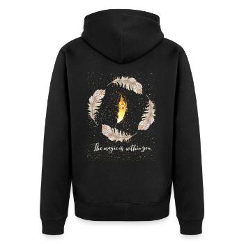 La magie est en vous - Veste à capuche bio Premium Unisexe - noir - Dos - Nico (187cm)
