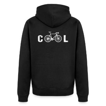 vélo - Veste à capuche bio Premium Unisexe - noir - Dos - Nico (187cm)