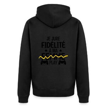Meilleur Gamer | cadeau pour un Gamer marié !! - Veste à capuche bio Premium Unisexe - noir - Dos - Nico (187cm)
