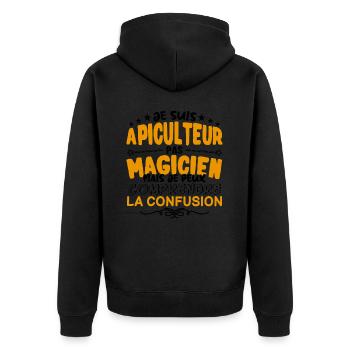 Apiculteur pas Magicien | le Meilleur Apiculteur - Veste à capuche bio Premium Unisexe - noir - Dos - Nico (187cm)