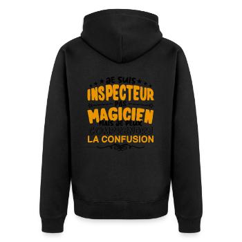 Inspecteur pas Magicien | le Meilleur Inspecteur - Veste à capuche bio Premium Unisexe - noir - Dos - Nico (187cm)