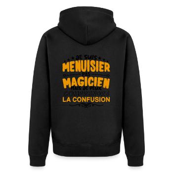 Menuisier pas Magicien | le Meilleur Menuisier cad - Veste à capuche bio Premium Unisexe - noir - Dos - Nico (187cm)