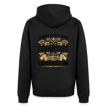 Conducteur | le Meilleur cadeau Conducteur - Veste à capuche bio Premium Unisexe - noir - Dos - Nico (187cm)