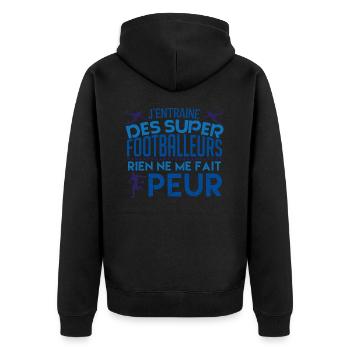 Football coach Cadeau coach Football - Veste à capuche bio Premium Unisexe - noir - Dos - Nico (187cm)