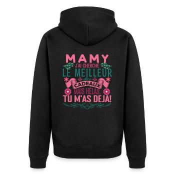 Mamy la meilleure Grand-mère fête des mères Mami ! - Veste à capuche bio Premium Unisexe - noir - Dos - Nico (187cm)