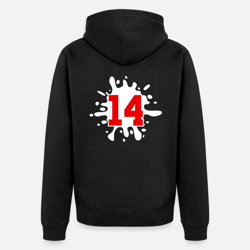 14 Nombre d’objets blob - Veste à capuche bio Premium Unisexe - noir