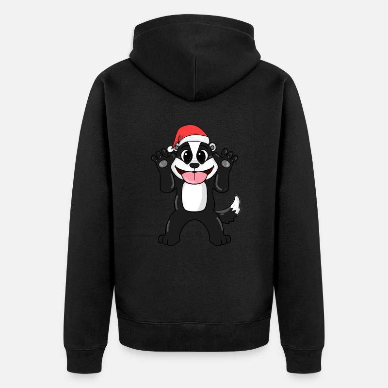 Skunk Noël - Veste à capuche bio Premium Unisexe - noir
