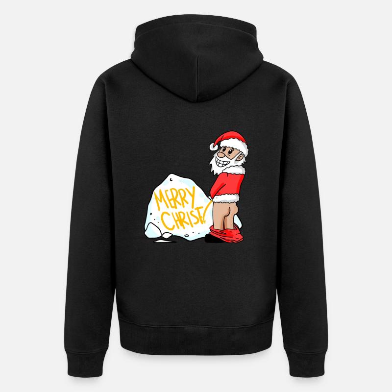 Père Noël Drôle - Veste à capuche bio Premium Unisexe - noir