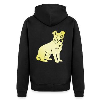 Silhouette de chien corgi - Veste à capuche bio Premium Unisexe - noir - Dos - Nico (187cm)