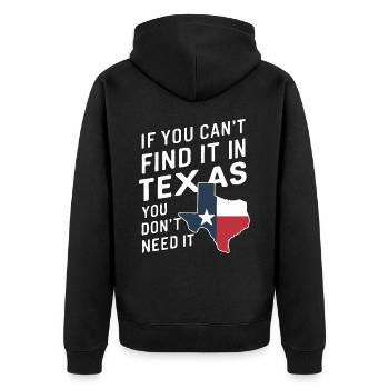État du Texas Texans Texas - Veste à capuche bio Premium Unisexe - noir - Dos - Nico (187cm)