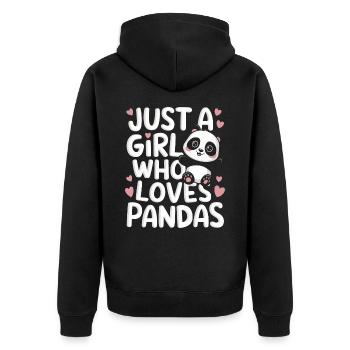 Panda Ours Panda Animal Pandas - Veste à capuche bio Premium Unisexe - noir - Dos - Nico (187cm)