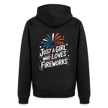 Pyrotechnie Feux d’artifice Pyrotechnie - Veste à capuche bio Premium Unisexe - noir - Dos - Nico (187cm)
