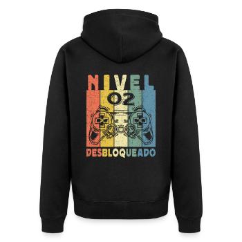 Nivel 02 Desbloqueado Gamer 02 Años 2022 Divertido - Veste à capuche bio Premium Unisexe - noir - Dos - Nico (187cm)