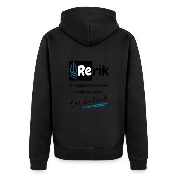 Rerik pour moi le plus bel endroit du monde. - Veste à capuche bio Premium Unisexe - noir - Dos - Nico (187cm)