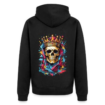 Skullking - Unisex Premium Organic Zip Hoodie - black - Back - Nico (187cm)