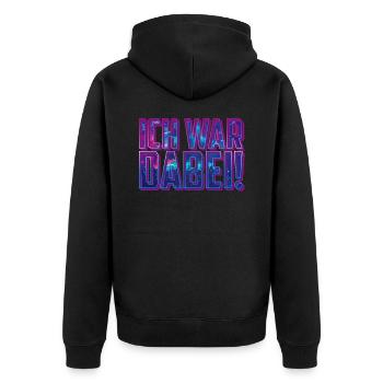 Ich war dabei! | Feiern Party Festival - Unisex Premium Bio Zip Hoodie - Schwarz - Hinten - Nico (187cm)