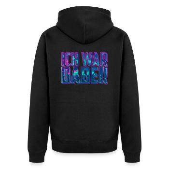 Ich war dabei! | Feiern Party Festival - Unisex Premium Bio Zip Hoodie - Schwarz - Hinten - Nico (187cm)
