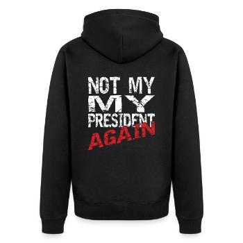 Pas encore mon président. - Veste à capuche bio Premium Unisexe - noir - Dos - Nico (187cm)