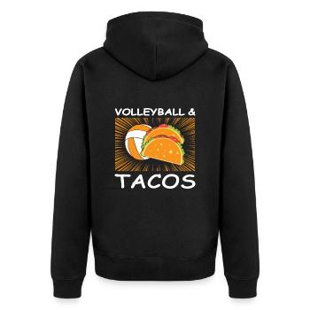 Volleyball & Tacos Lover Teenage Girls Player - Veste à capuche bio Premium Unisexe - noir - Dos - Nico (187cm)