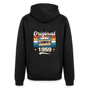 Born Gift Original 1959 Gift Idea 1959 - Veste à capuche bio Premium Unisexe - noir - Dos - Nico (187cm)