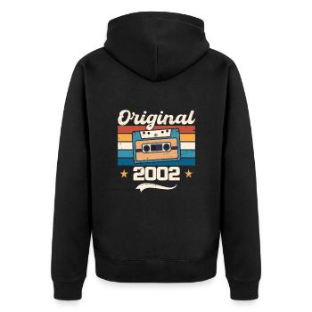Born Gift Original 2002 Gift Idea 2002 - Veste à capuche bio Premium Unisexe - noir - Dos - Nico (187cm)