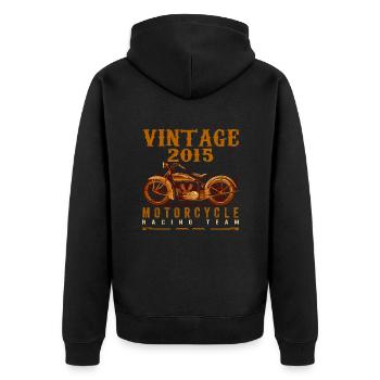 Legends were born in 2015 and ride motorcycles - Unisex Premium Organic Zip Hoodie - black - Back - Nico (187cm)