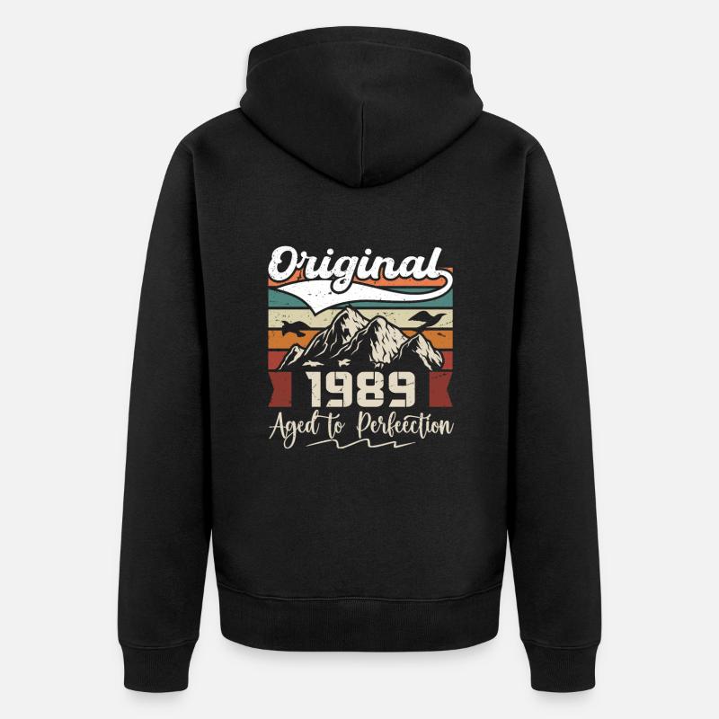 1989 - Cadeau né en 1989 - Veste à capuche bio Premium Unisexe - noir