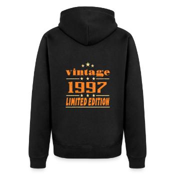 1997 Vintage Retro Birthday Bday Gift 1997 - Veste à capuche bio Premium Unisexe - noir - Dos - Nico (187cm)