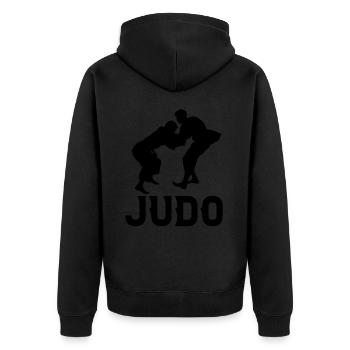 Judo - Veste à capuche bio Premium Unisexe - noir - Dos - Nico (187cm)